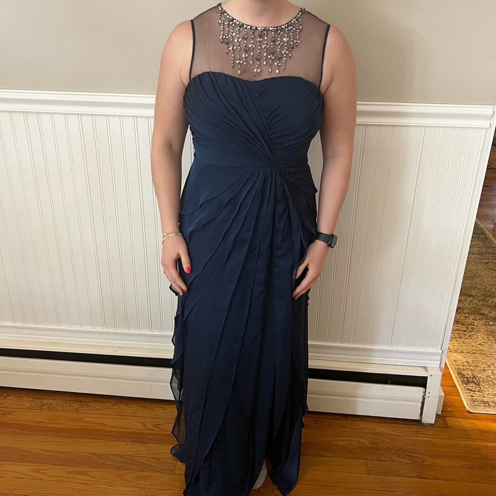 Adrianna Papell Navy Blue Formal Dress